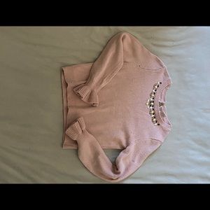 Catherine Malandrino, girls Medium, pink and jewels long sleeve top